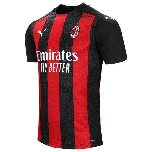 Camiseta AC Milan Replica Primera Ropa 2020/21 Rojo